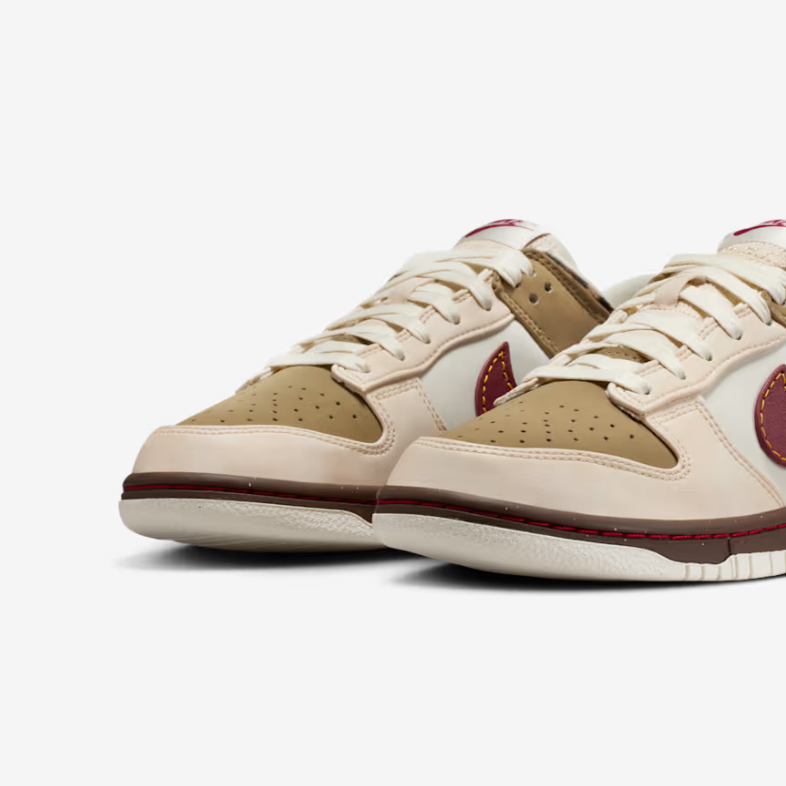 Dunk Low "Khaki/Baroque Brown/Pearl White/Team Red"